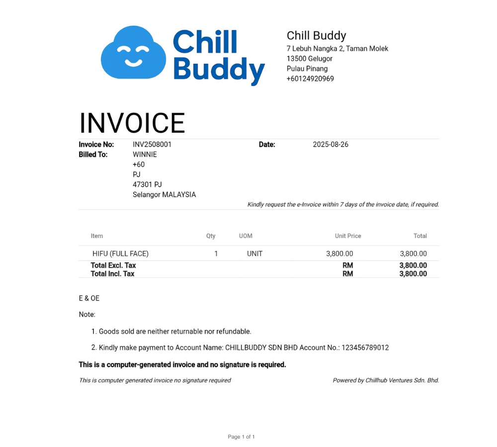Send Invoice PDF