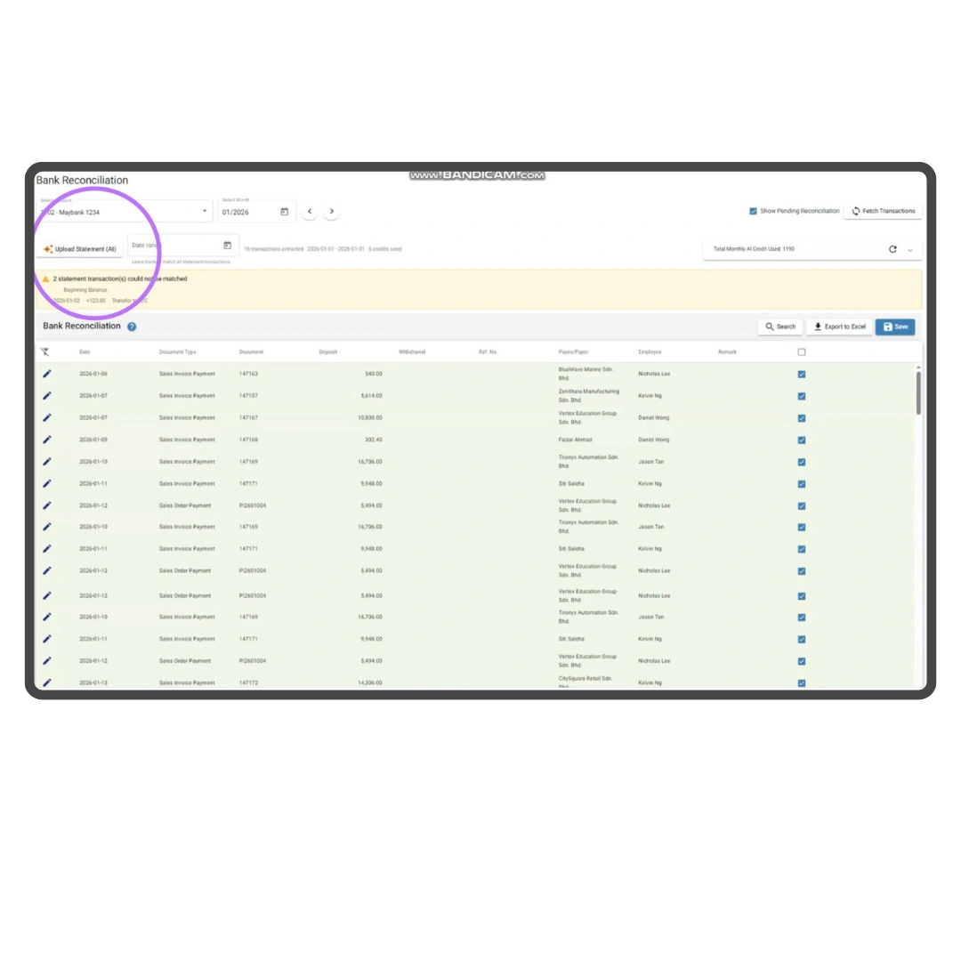 Chillhub AI Bank Reconciliation